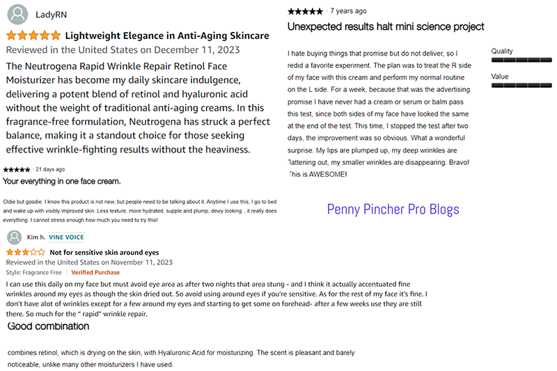 Reviews on Neutrogena Wrinkle Cream for best creams for wrinkles