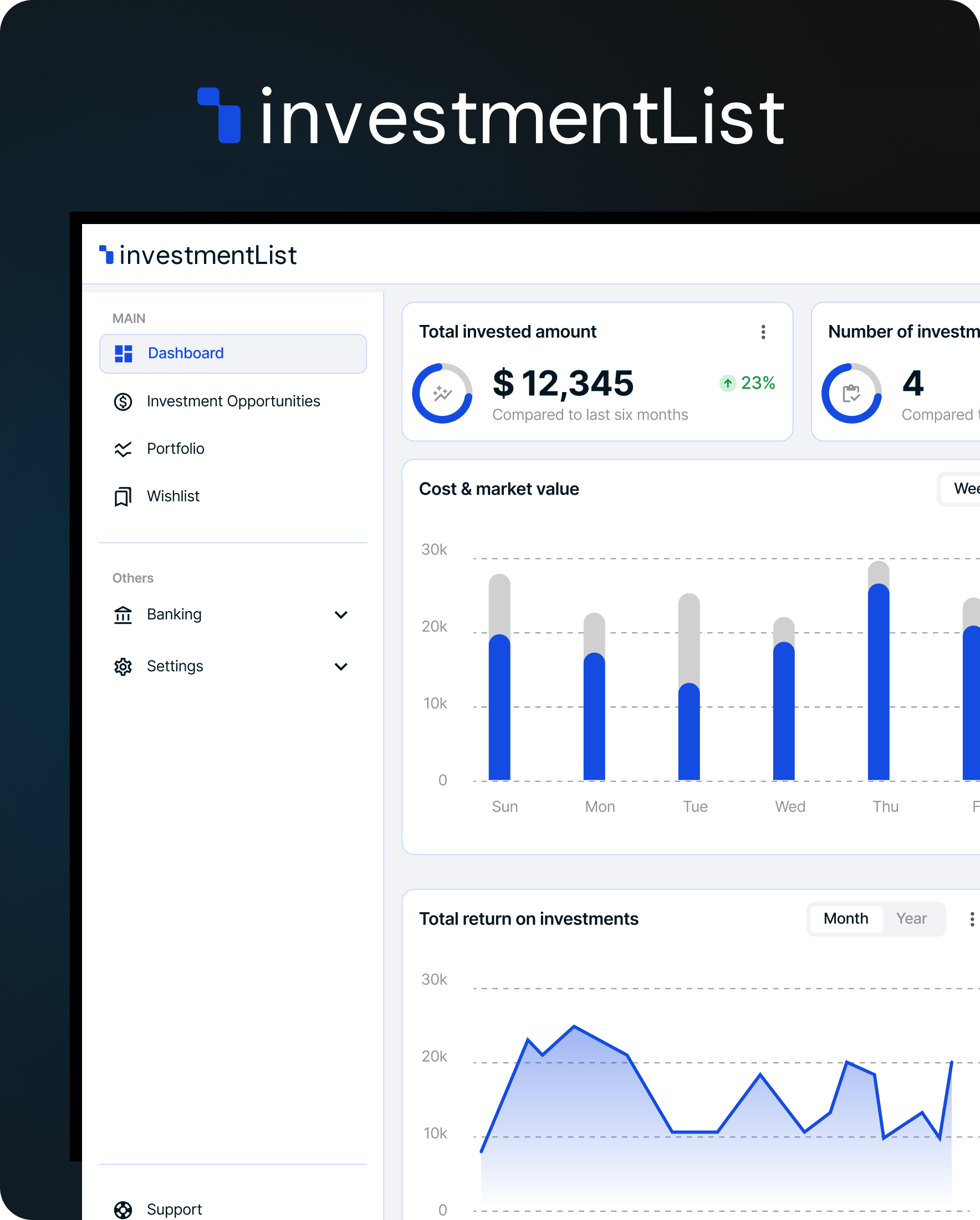 Investment List — Fintech Web Platform for Investor Discovery
